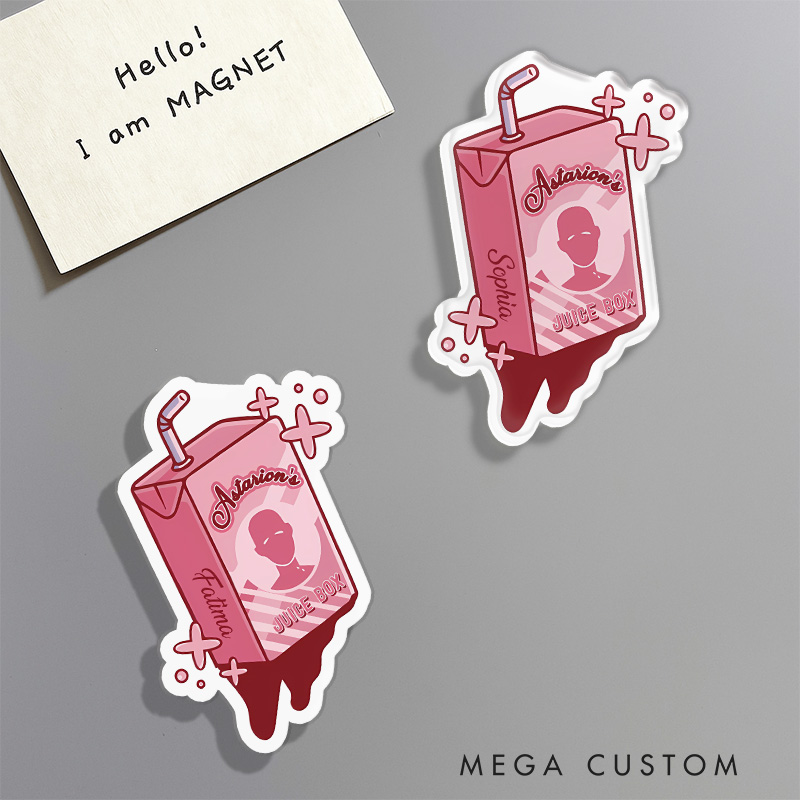 Personalized Bloodless Juice Box Game Fridge Magnets Vampire Video Game Magnets Fantasy Game Fridge Decal