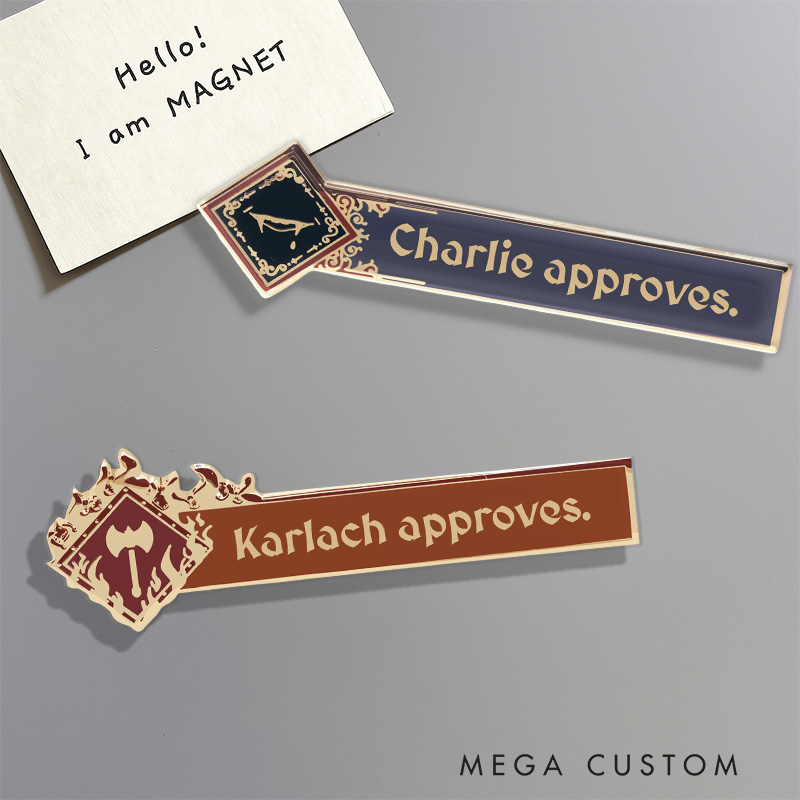 Personalized Approve of Teamates Game Fridge Magnets CRPG Video Game Magnets Fantasy Game Fridge Decal