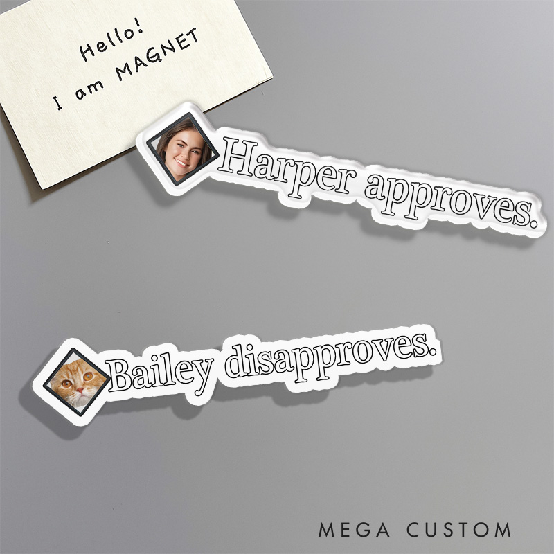 Personalized Approve and Disapprove Photo Game Fridge Magnets CRPG Video Game Magnets Fantasy Game Fridge Decal