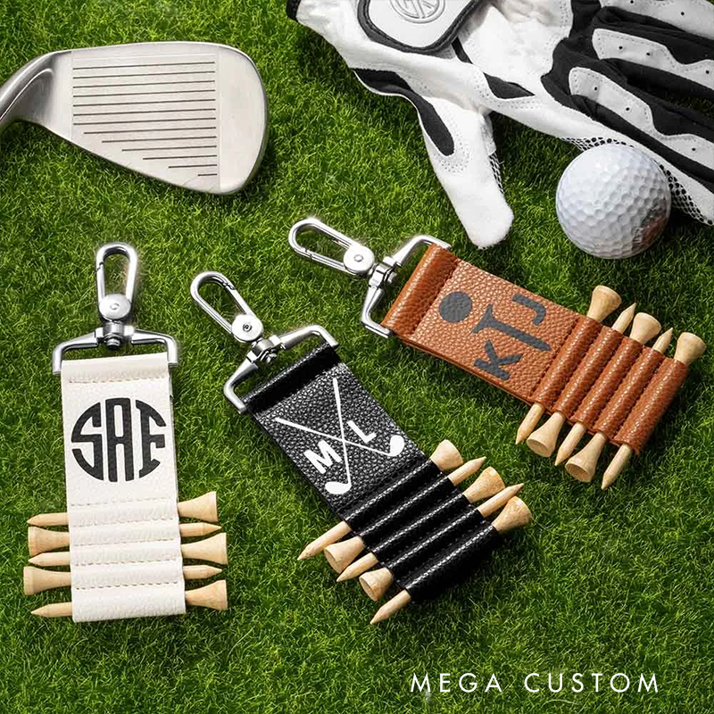 Personalized Golf Tee Holder with Customizable Design and Durable Clip for Golf Enthusiasts