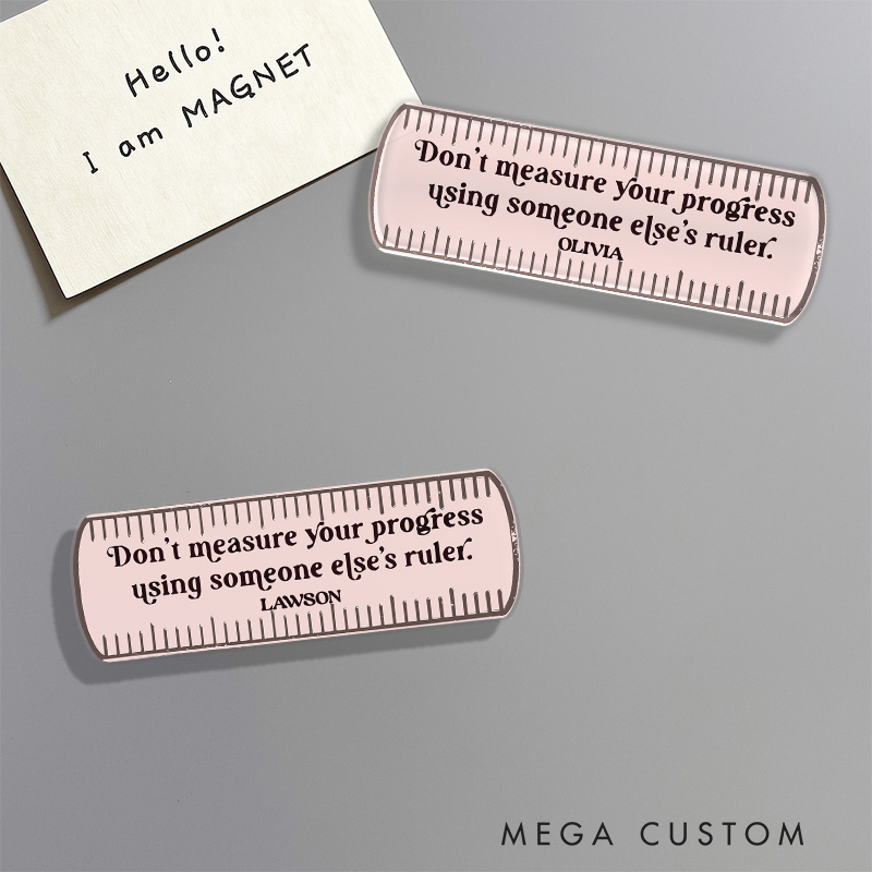 Personalized Progress Ruler Artist Fridge Magnets Cat Funny Humor Magnets Art Lover Illustration Fridge Decal