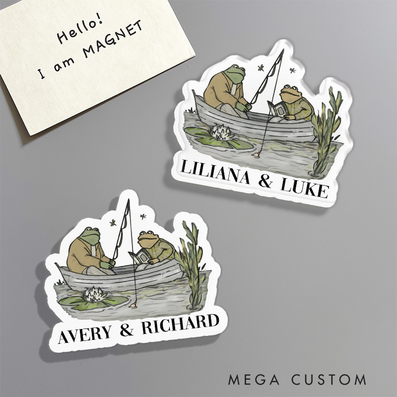 Personalized 90s Frog Artist Fridge Magnets Retro Vintage Magnets Art Lover Illustration Fridge Decal