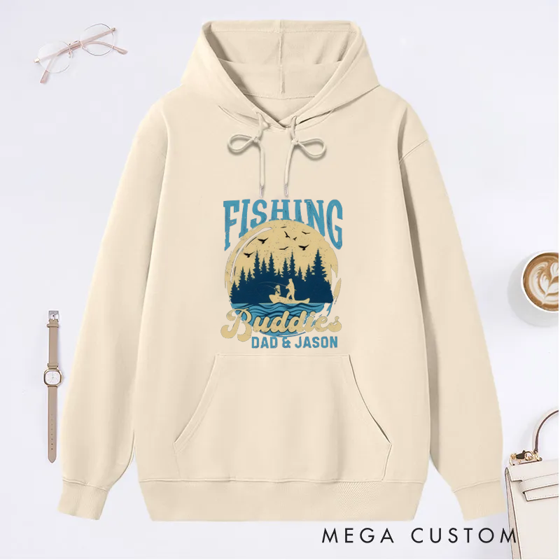 Personalized Fishing Buddy Classic Hoodie Perfect Gift for Outdoor Fishing Enthusiasts