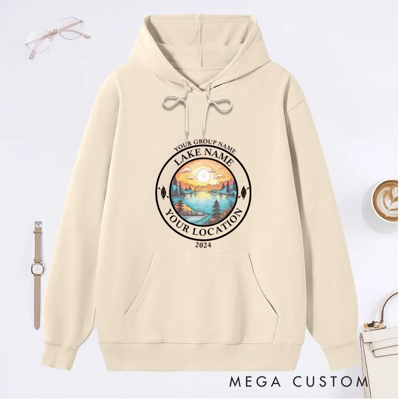Personalized Lake Adventure Classic Hoodie Great Gift for Fishing Outdoor Lover