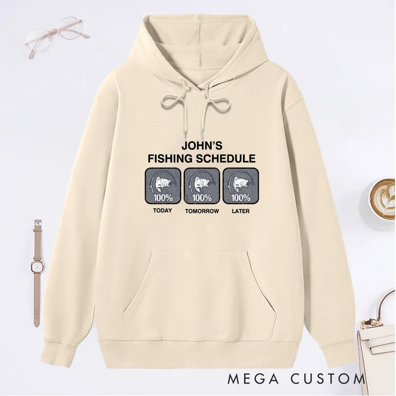 Personalized Funny Fishing Today Tomorrow Later Classic Hoodie Gift for Fishing Lover
