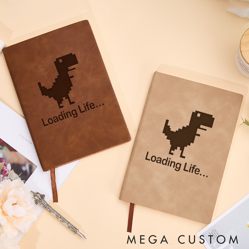 Personalized Loading Life Journal Programmer Computer Technology Notebook Gift for Geek Nerd