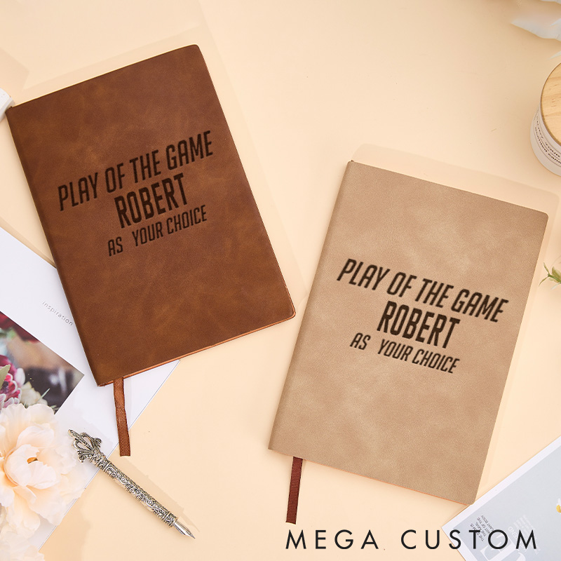 Personalized Game Lovers Journal Play Of The Game Notebook Gift for Geek Nerd