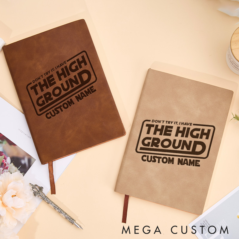 Personalized Game Enthusiast Leather Notebook Gift for Geek Nerd Game Lovers 
