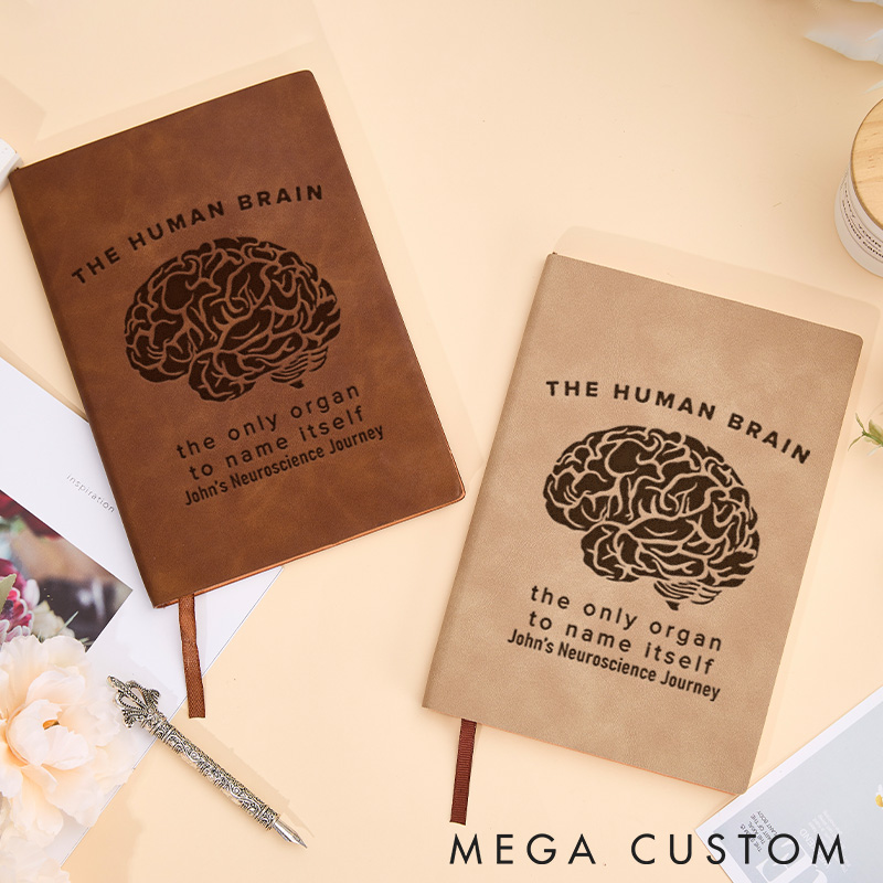 Personalized The Human Brain Journal Programmer Computer Technology Lovers Notebook Gift for Geek Nerd