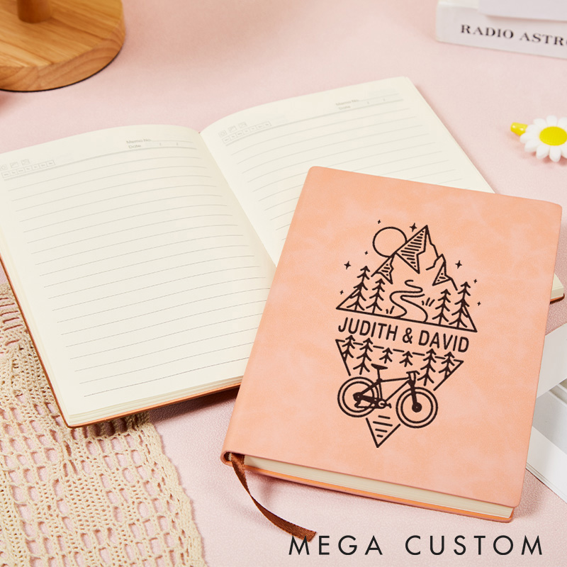 Personalized Traveling Camping Hiking Journal Adventure Together Leather Notebook Gift Outdoor Lovers 