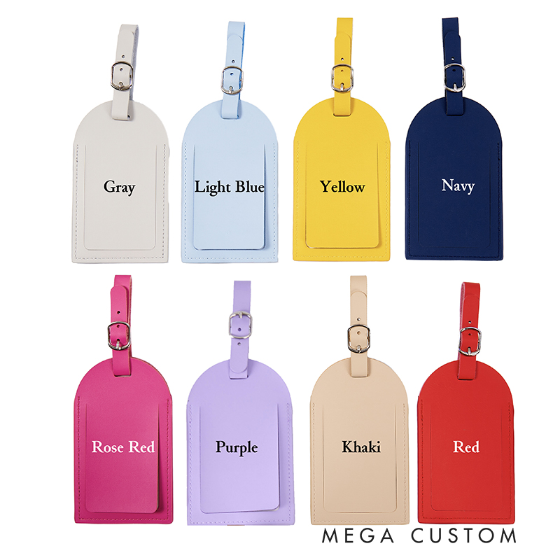 Personalized Leather Luggage Tag Custom Travel Gift Traveling Lovers Leather Accessories