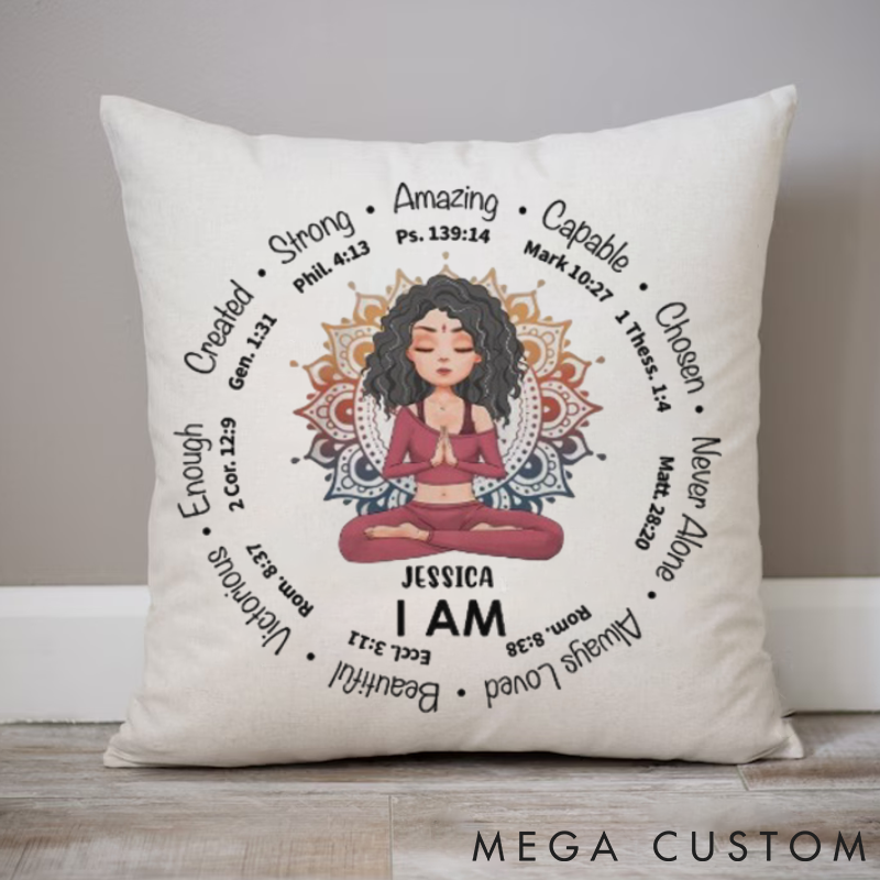 Personalized Yoga Meditation Pillows for Women Mandala Pattern Pillows Yoga Pillows Gift  Idea for Yoga Lover