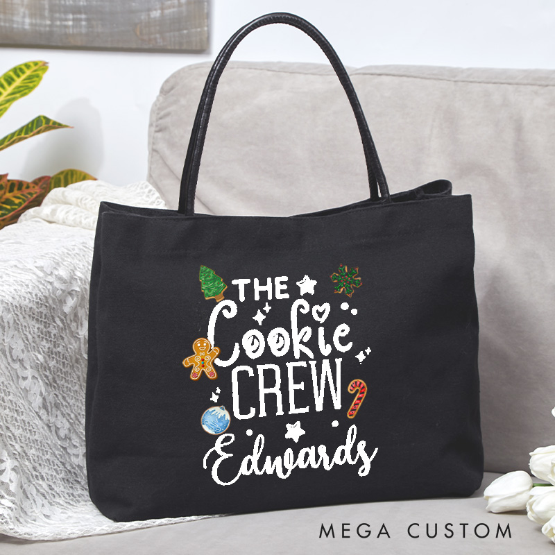 Personalized The Cookie Crew Tote Bag Christmas Baking Lover Canvas Bag Bakery Bag Backing Lover Gift for Baker Gift Christmas Gift
