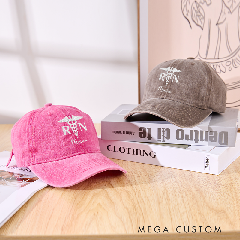 Personalized Caps for Nurse Embroidered Baseball Cap Medical Worker Hat Custom Nurse Gift Nurse Appreciation Hat