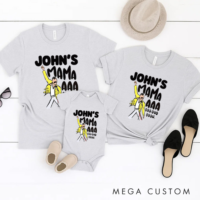 Personalized Funny Mom Meme Shirt Customized Name Music Lover Gift Unisex Lyrics Design Classic T-shirt for Fans Mom Dad Kids Birthday Mother's Day