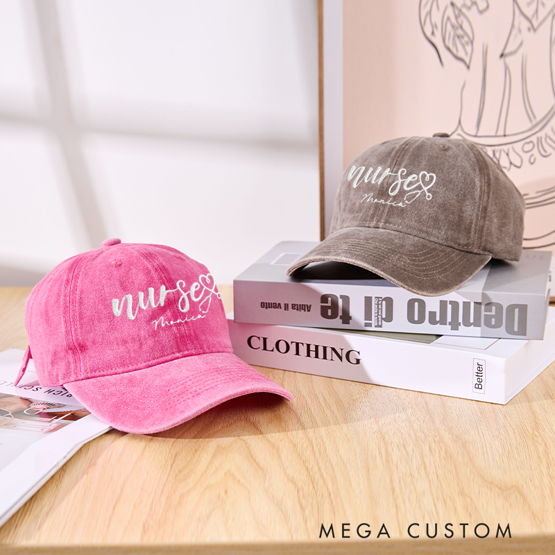Personalized Caps for Nurse Embroidered Baseball Cap Medical Worker Hat Custom Nurse Gift Nurse Appreciation Hat