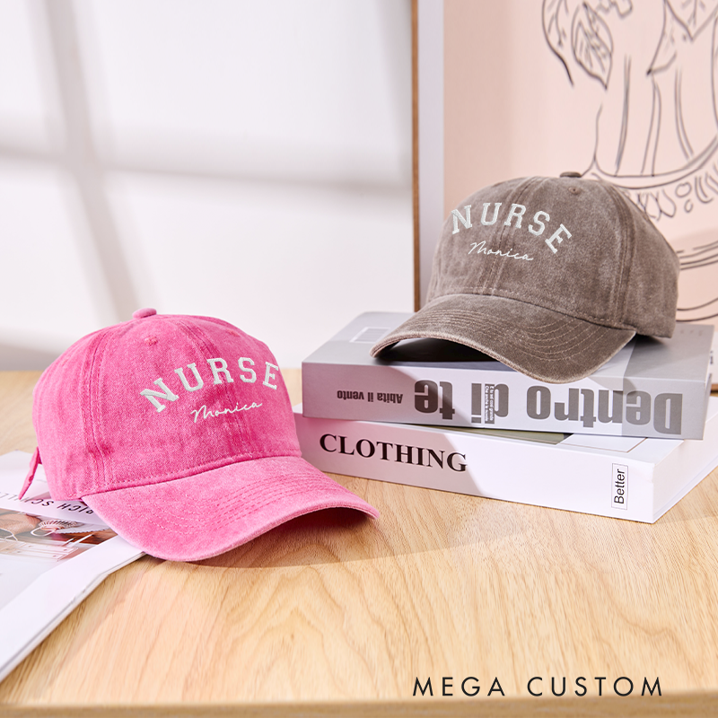 Personalized Caps for Nurse Embroidered Baseball Cap Medical Worker Hat Custom Nurse Gift Nurse Appreciation Hat