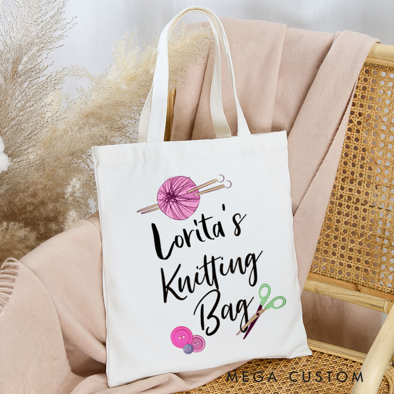 Personalized Crochet Lover Tote Bag Perfect Gift for a Crafty Lover Kn