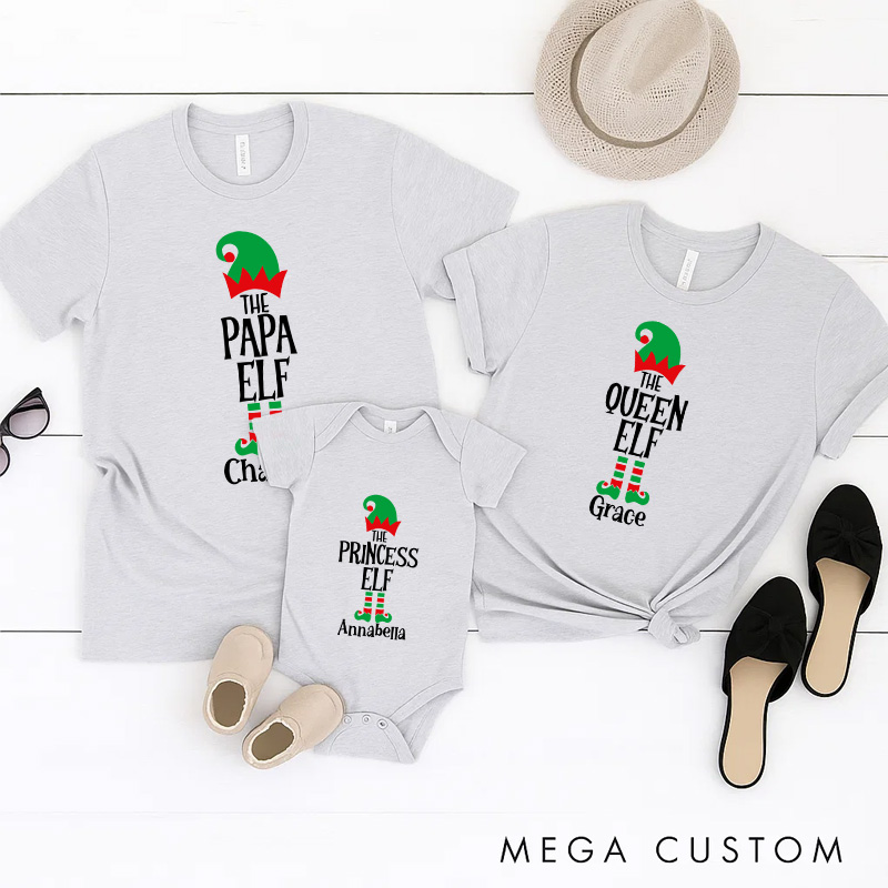 Personallized The Elf Movie Matching Family T-shirts Christmas Elf Family Name Shirt Family Member Shirt Couple Shirts Xmas Gift