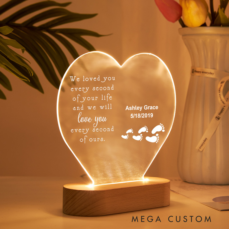 Personalized Miscarriage Sympathy Table Plaque in Loving Memory Baby Photo Frame Child Bereavement Sympathy Gift Infant Loss Gift Baby Memorial Plaque