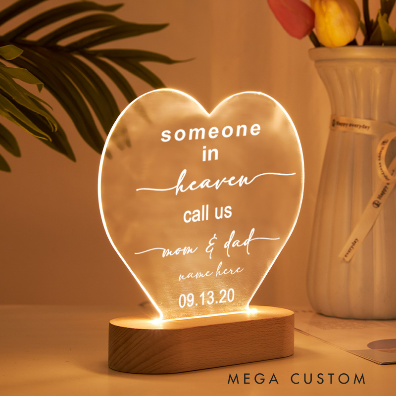 Personalized Baby Loss Table Plaque Miscarriage Keepsake Loss of Baby Sympathy Gifts for Mothers Parents Angel Wings Memory Light Infant Loss Keepsake