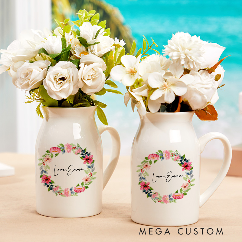Personalised Flower Vase Mothers Day Gift Mothers Day Vase Gift for Mum