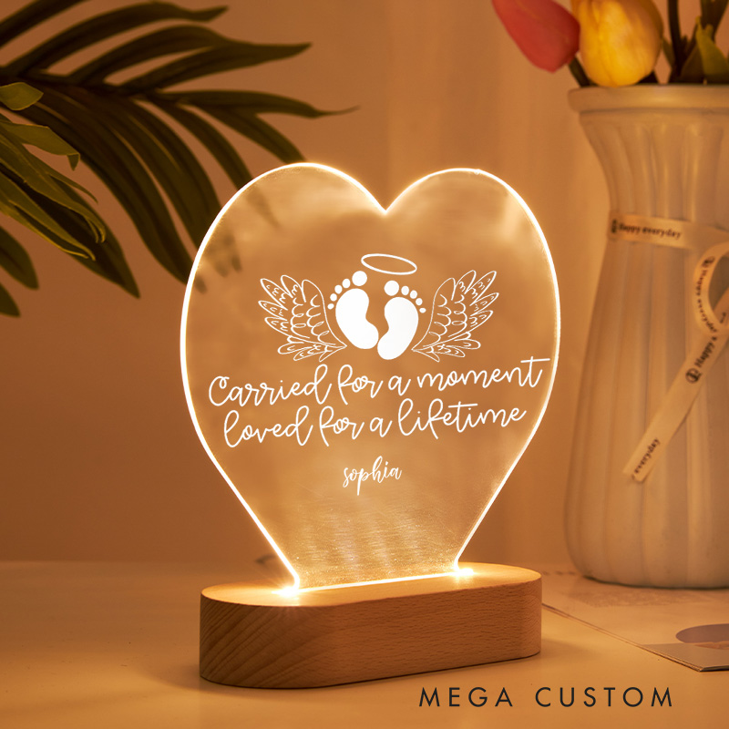 Personalized Table Plaque Light for Loss of Baby Miscarriage Gift Desk Sign Infant Loss Gift for Mothers Memorial Keepsake Infant Loss Sympathy Gift 