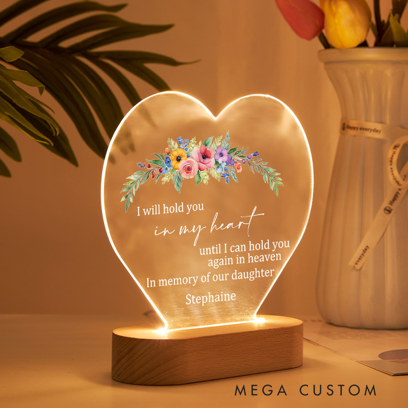Personalized Memorial Table Plaque Memory Plaques for Loved Ones Lost in Loving Memory Sign Loss of Daughter Condolence Gift