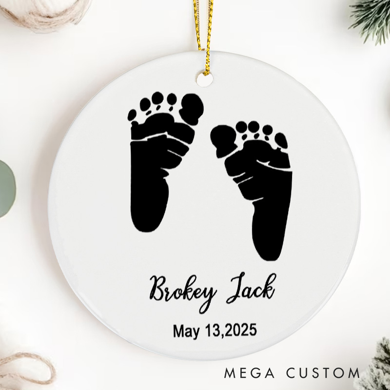 Personalized Infant Loss Remembrance Ornament Memorial Footprint Ornament Miscarriage Gift Baby Loss Gift Keepsake Stillborn Baby Memorial Ornament