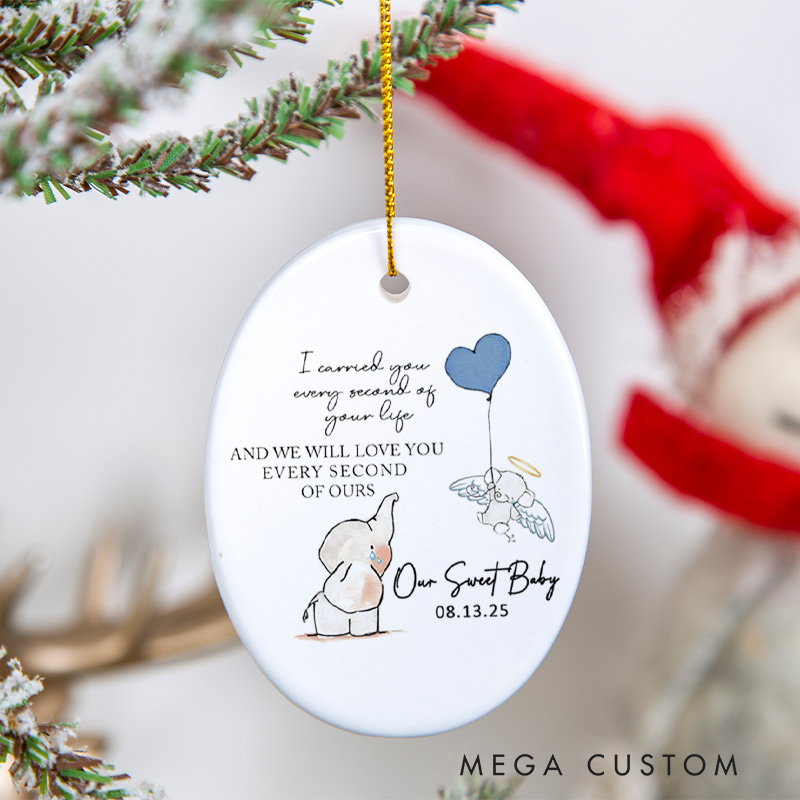 Personalized Baby Memorial Ornament Sympathy Gift Miscarriage Ornament Infant Loss Stillbirth Keepsake Pregnancy Loss Memorial Gifts 