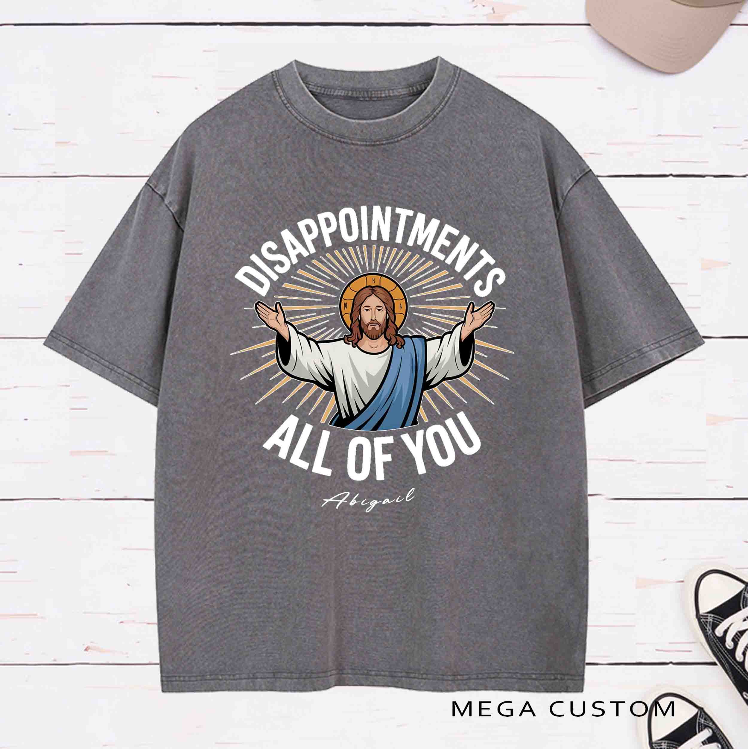 Personalized Character Disappointments All of You Washed T-Shirt with Name Easter Baptism Gift for Christian   