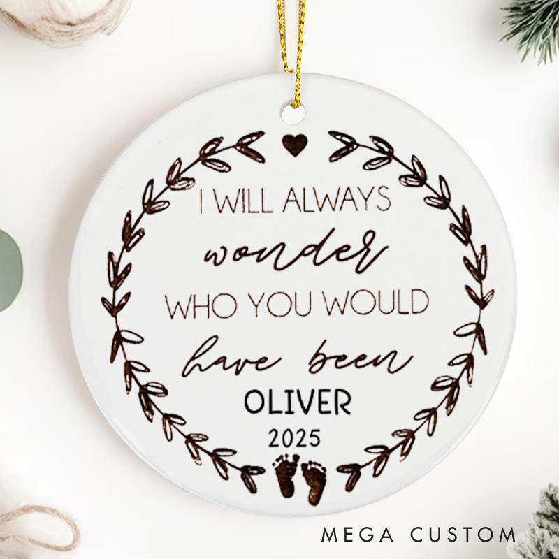 Personalized Miscarriage Christmas Ornament Custom Baby Loss Ornament Sympathy Baby Gift Stillborn Memorial Gift Infant Loss Keepsake