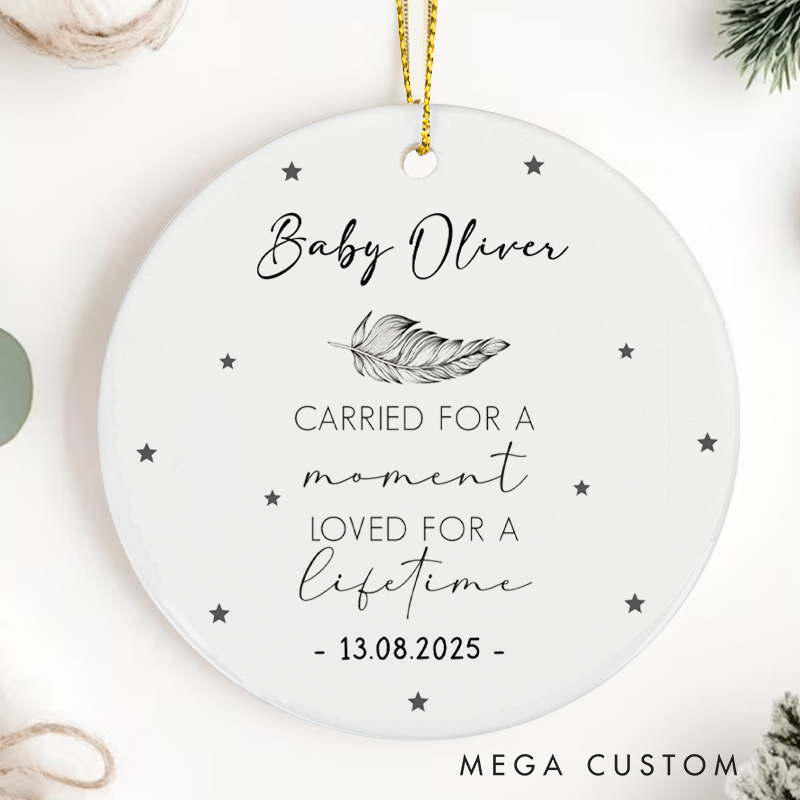 Personalized Baby Loss Ornament Miscarriage Ornament Still Born Gifts Baby Memorial Keepsake Baby Loss Keepsake Angel Baby Memorial Gifts
