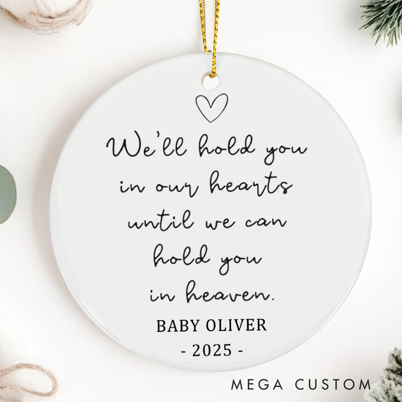 Personalized Miscarriage Memorial Ornament Baby Loss Ornament Custom Infant Loss Gift Remembrance Gift for Stillborn Baby