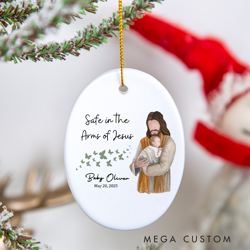 Personalized Stillborn Ornament Miscarriage Ornaments Infant Loss Memorial Gift Honoring a Miscarriage Jesus Baby Loss Christmas Ornament