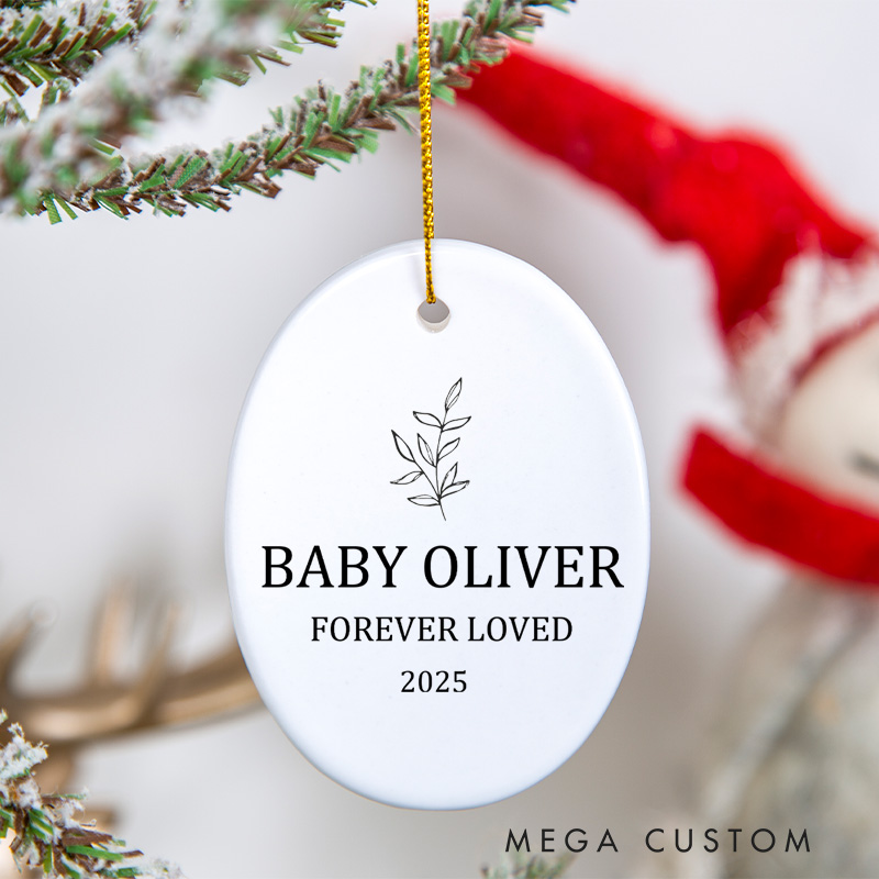 Personalized Miscarriage Ornament Miscarry Baby in the Sky Memorial Gift Custom Rainbow Angel Keepsake Grief Baby Loss Christmas Ornament