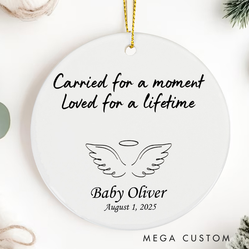 Personalized Miscarriage Ornament Infant Loss Ornament Still Born Gifts Baby Memorial Keepsake Angel Baby Sympathy Gift 