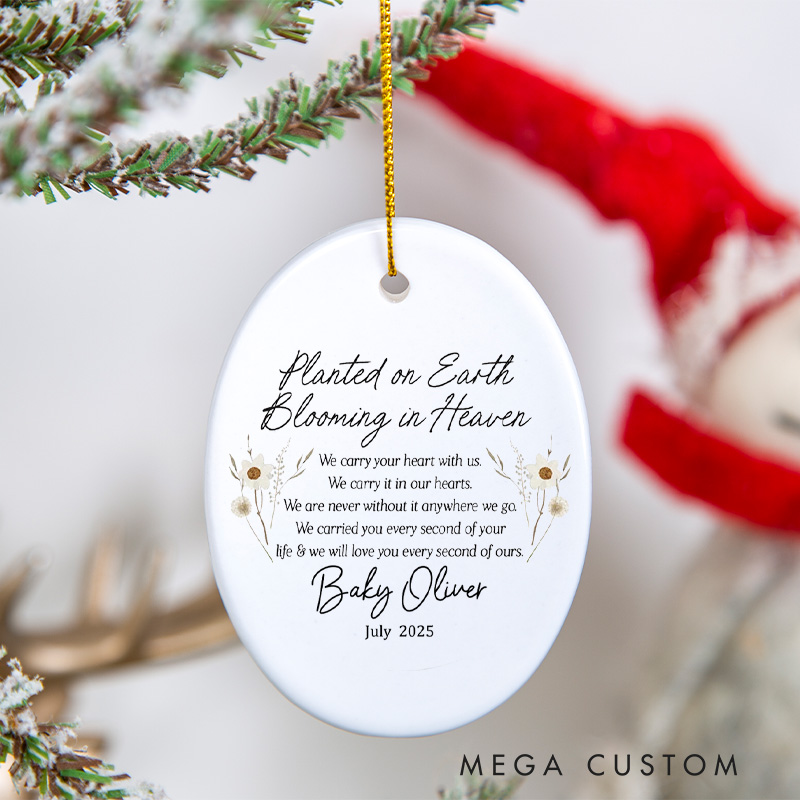 Personalized Miscarriage Ornament Baby Memorial Gift Infant Loss Keepsake Child Loss Remembrance Sympathy Gift Baby Loss Christmas Ornament