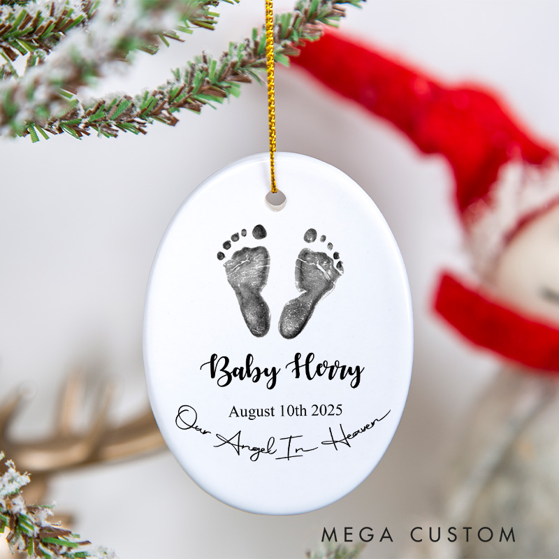 Personalized Infant Loss Memorial Ornament Custom Baby Memorial Gift Baby Miscarriage Gift in Memory of Child Angel Baby Sympathy