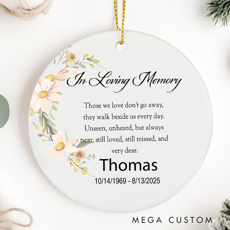 Personalized Memorial Christmas Ornament Custom in Loving Memory Gifts for  Loss of Loved One Lost But Never Forgotten Ornament Sympathy Gift