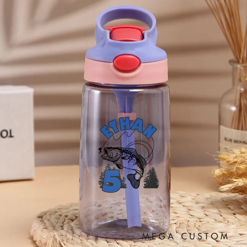 Personalized Kids Fishing Water Bottle Birthday Gift for Little Anglers Back To School Gifts