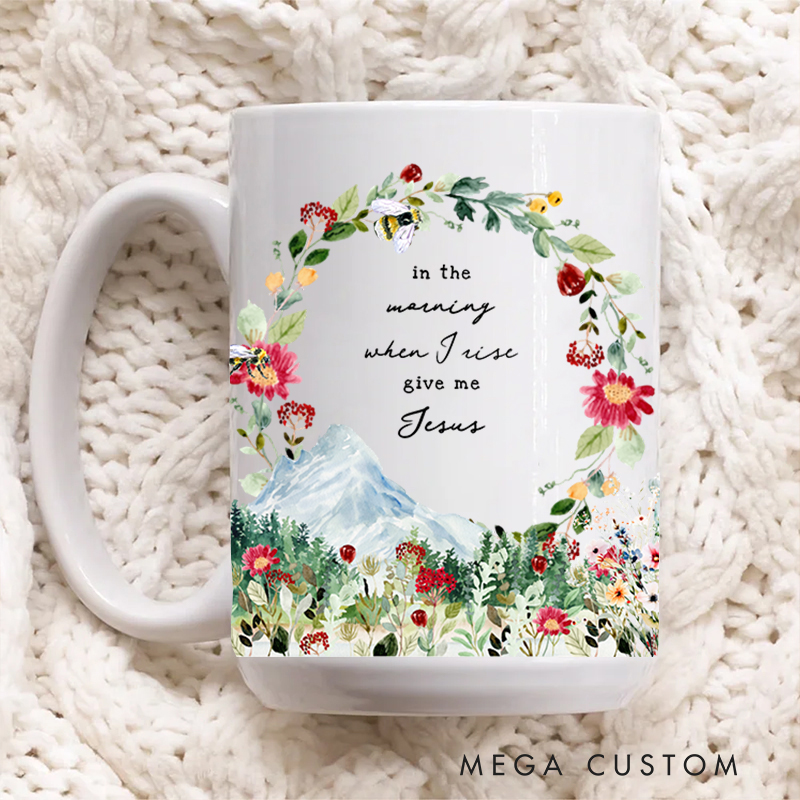 Personalized Give Me Jesus Ceramic Mug with Name Birthday Gift for Christian Positive Affirmation Religious Gift for Christian