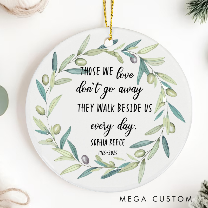 Personalized Memorial Christmas Ornament Custom in Loving Memory Gift Ornament Keepsake for Loss of Loved One Christmas Remembrance