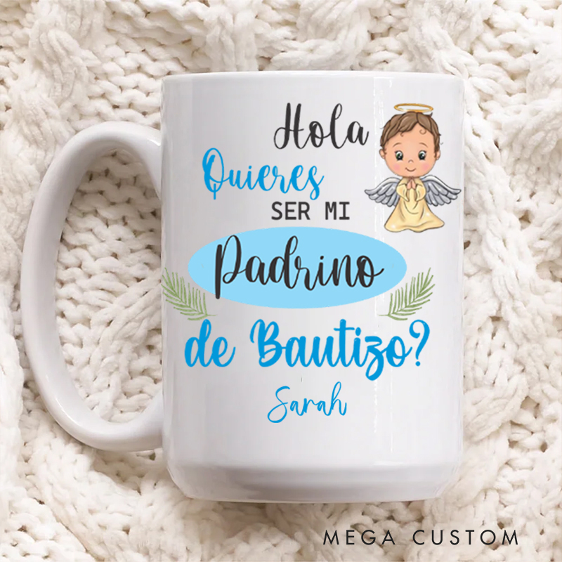 Personalized Hola Quieres Ceramic Mug with Name Birthday Gift for Christian Positive Affirmation Religious Gift for Christian