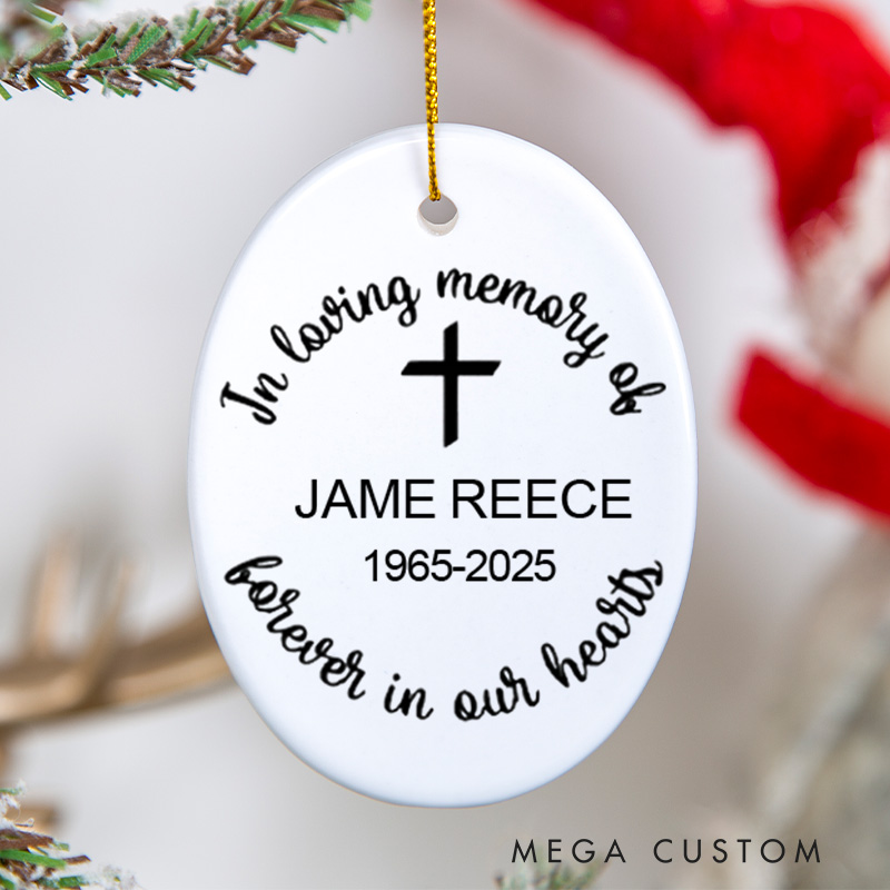 Personalized Memorial Ornament for Loss of Loved Ones Someone We Love is in Heaven Christmas Ornament Bereavement Condolence Gift