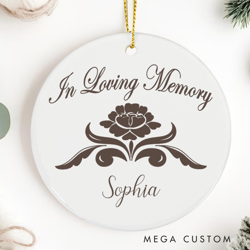Personalized Memorial Ornament Custom Remembrance Ornament Sympathy Gift Loss of Loved One Remembrance Gift Christmas Ornament 