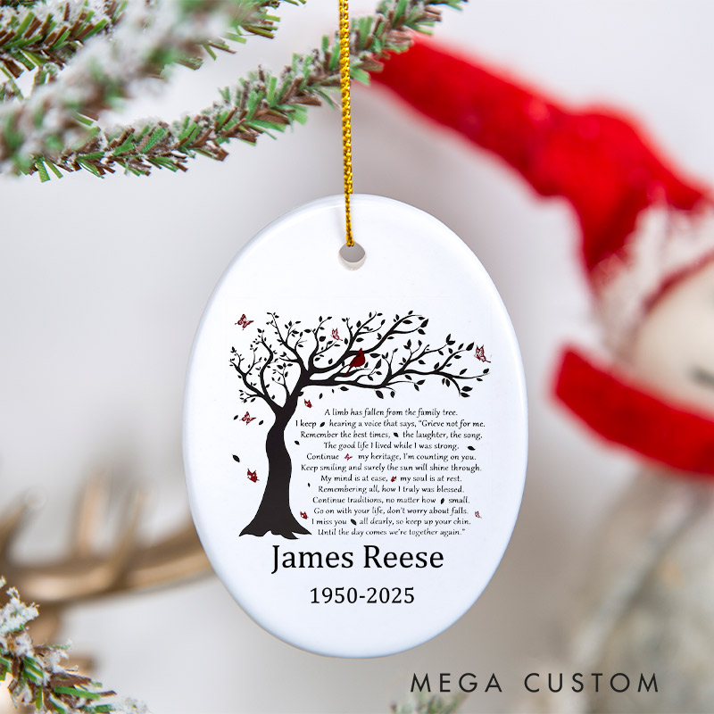 Personalized Memorial Ornament Those We Love Don't Go Away Christmas Ornament Sympathy Gift for Loss of Loved One Memorial Tribute Remembrance
