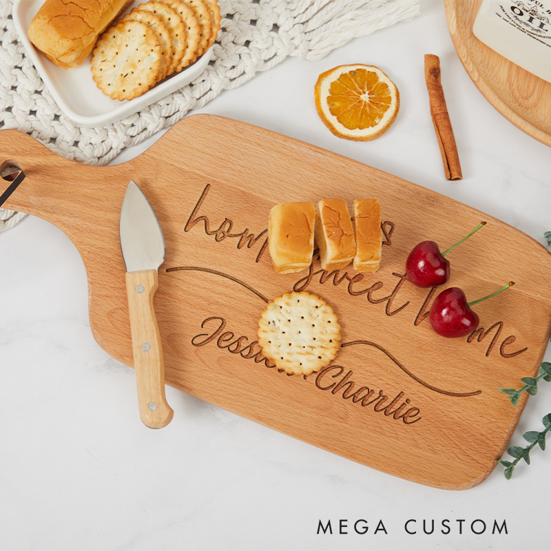 Personalized Home Sweet Home Cutting Board Custom Names Housewarming Gift