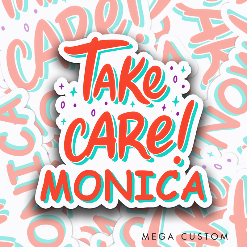 Personalized Nurse Stickers Take Care Personalized Sticker Sticker Funny Nurse Sticker Vinyl Die Cut Sticker