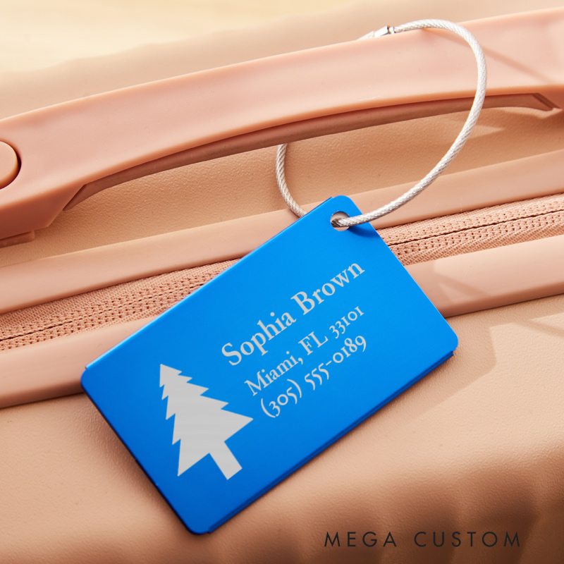 Personalized Traveling Lovers Metal Luggage Tag Travel Bag ID Tag Gift for Vacation